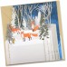 Festive Winter Woodland Foxes 3D Pop Up Christmas Greeting Card