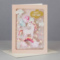 Unicorn Happy Birthday Card for Kids