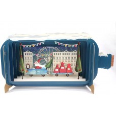 Message in A Bottle Santa Driving Pop Up Christmas Greeting Card 