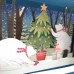 Message in A Bottle Xmas Night Bear Pop Up Christmas Greeting Card 