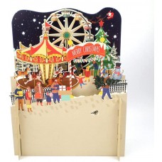 Xmas Fair & Christmas Market 3D Pop Up Christmas Greeting Card