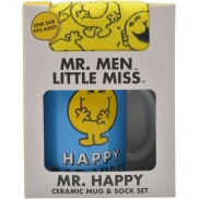 Mr. Men Mug & Socks Gift Set, Ceramic ,Mr.Happy