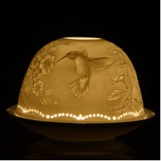 Nordic Light CANDLE SHADE - Hummingbird With Flower