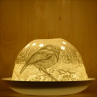 Nordic Light - Candle Shade - Stencil Robin