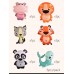 6pcs Animal shaped balloons