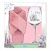 Me to You Slippers and Wine Glass Set