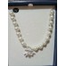 Faux Pearl & Silver Plated Bee T-Bar Necklace