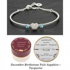 Equilibrium Birthstone Bangle December - Pale Sapphire/Turq