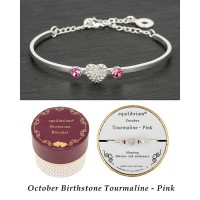 Equilibrium Birthstone Bangle October - Tourmaline/Pink