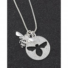 Honey Bee Silver Plated Silhouette Necklace