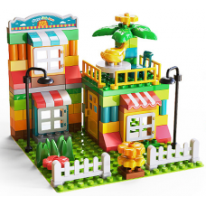 100pcs Small House Big Size Building Blocks for Kids Over Age3, Compatible with Duplo Blocks