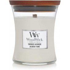 WoodWick Medium Hourglass Scented Candle with Pluswick Innovation, Paraffin, Smoked Jasmine