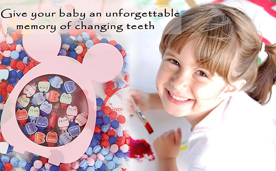 Baby Teeth Keepsake Tooth Fairy Glass Holder for Boy Girl